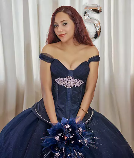 Vestido de 15 años azul