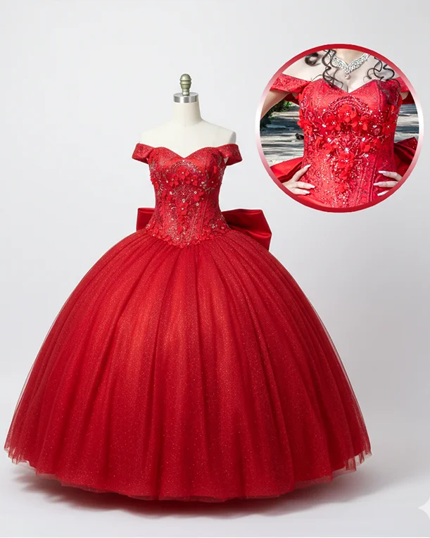 Renta de vestido de quince años rojo